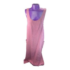 Cottonwear vintage berry burgundy linen tank maxi summer dress M